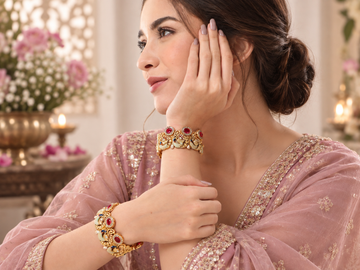 Peacock Shape Bangles for Women | Traditional Designer Gold Finish Bangles