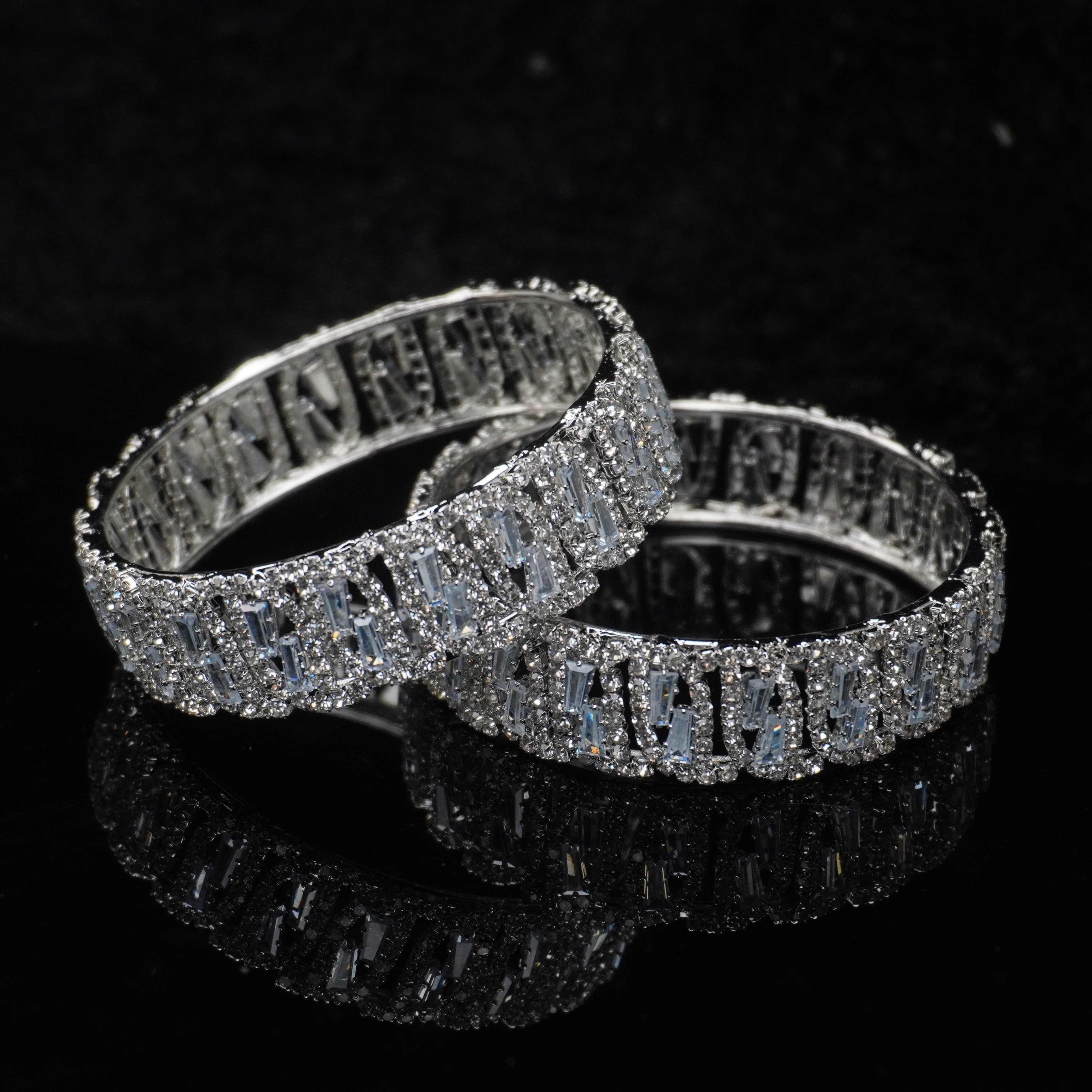 Indian Gold Tone Enamel Stone Bangles Pair – Traditional Ethnic Wedding Jewelry for Women