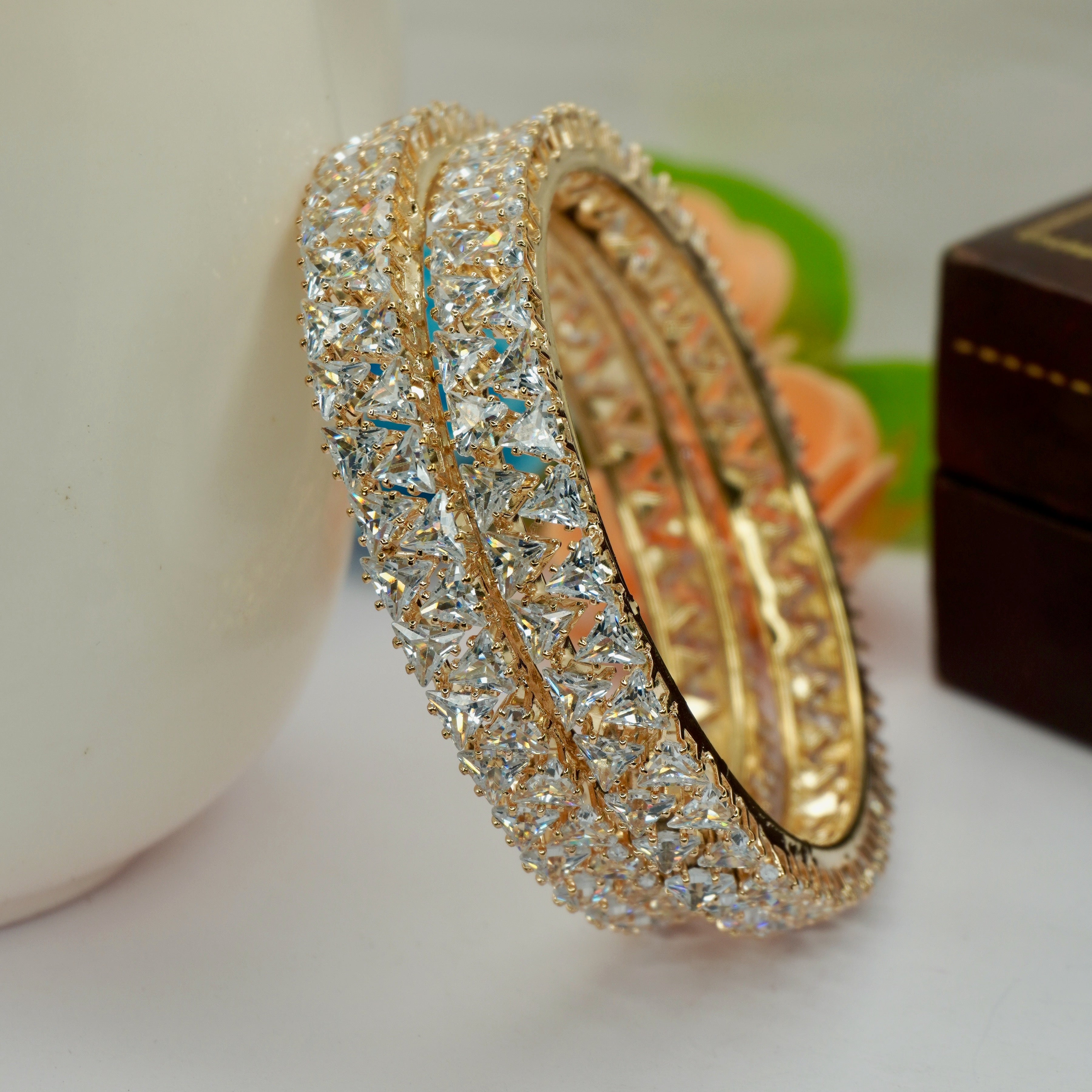 Latest Designer CZ Diamond Kangan Bangles for Women Party Wear Wedding Jewellery
