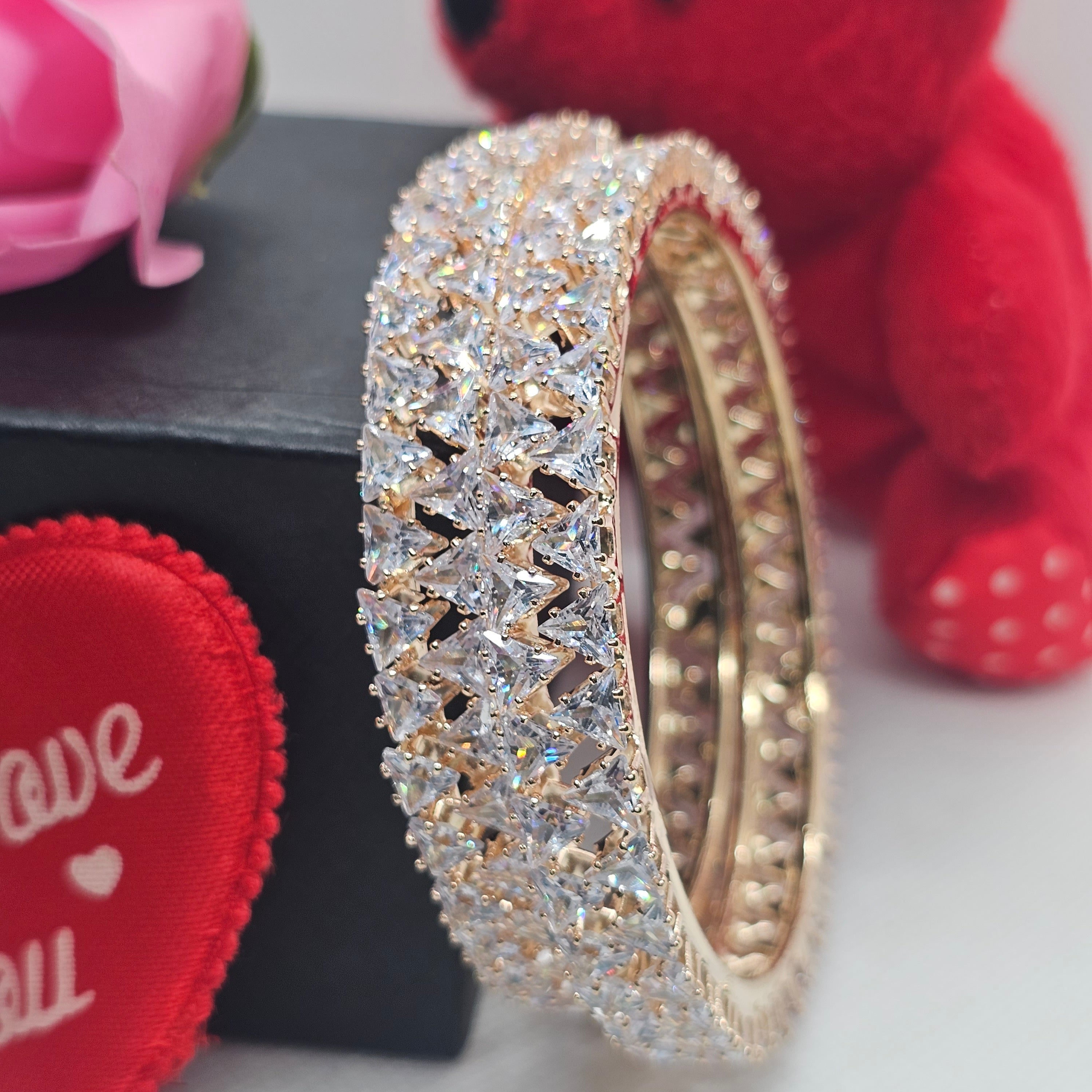 Latest Designer CZ Diamond Kangan Bangles for Women Party Wear Wedding Jewellery