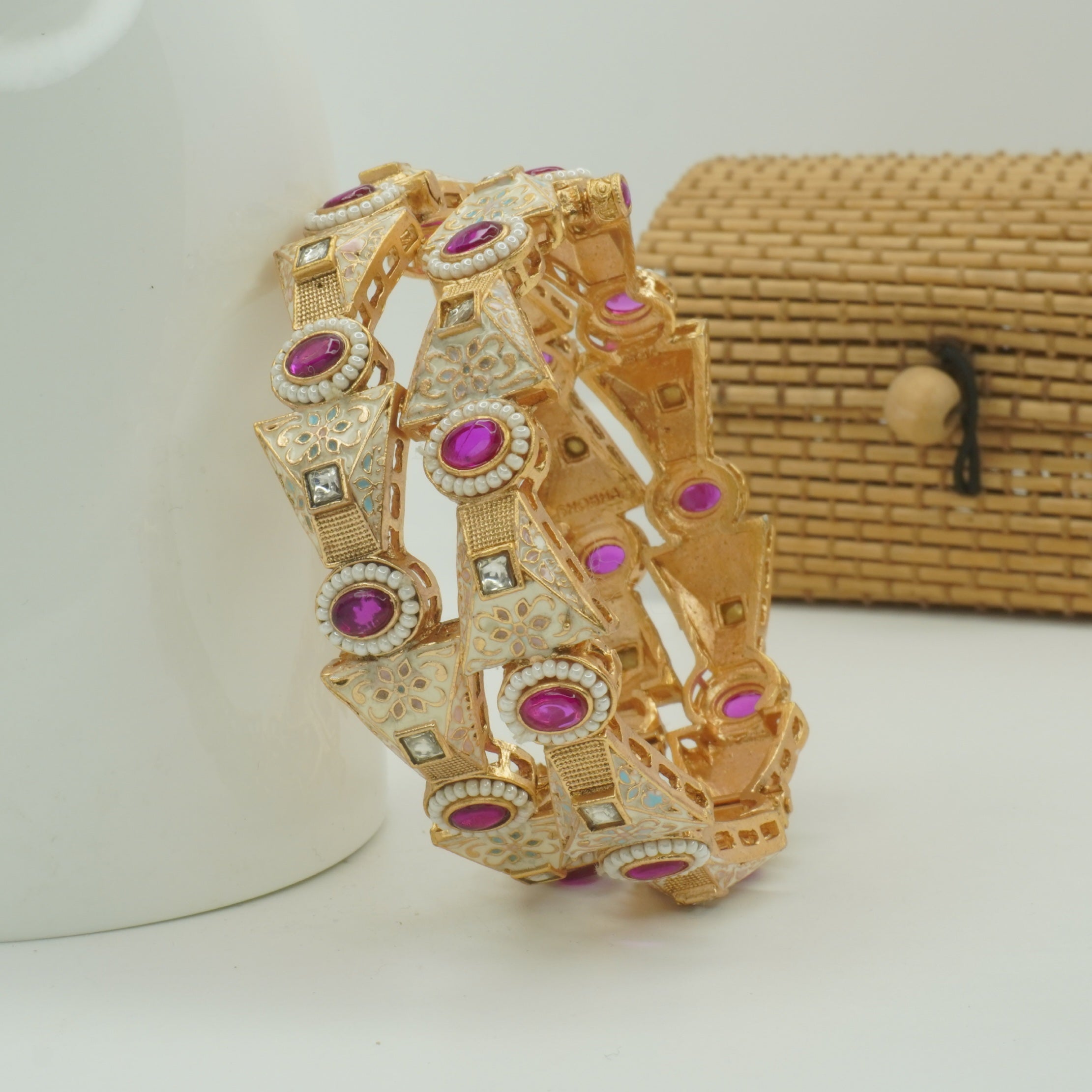 Premium Traditional Meenakari Bangles for Women – Designer Indian Wedding Party Wear Kangan