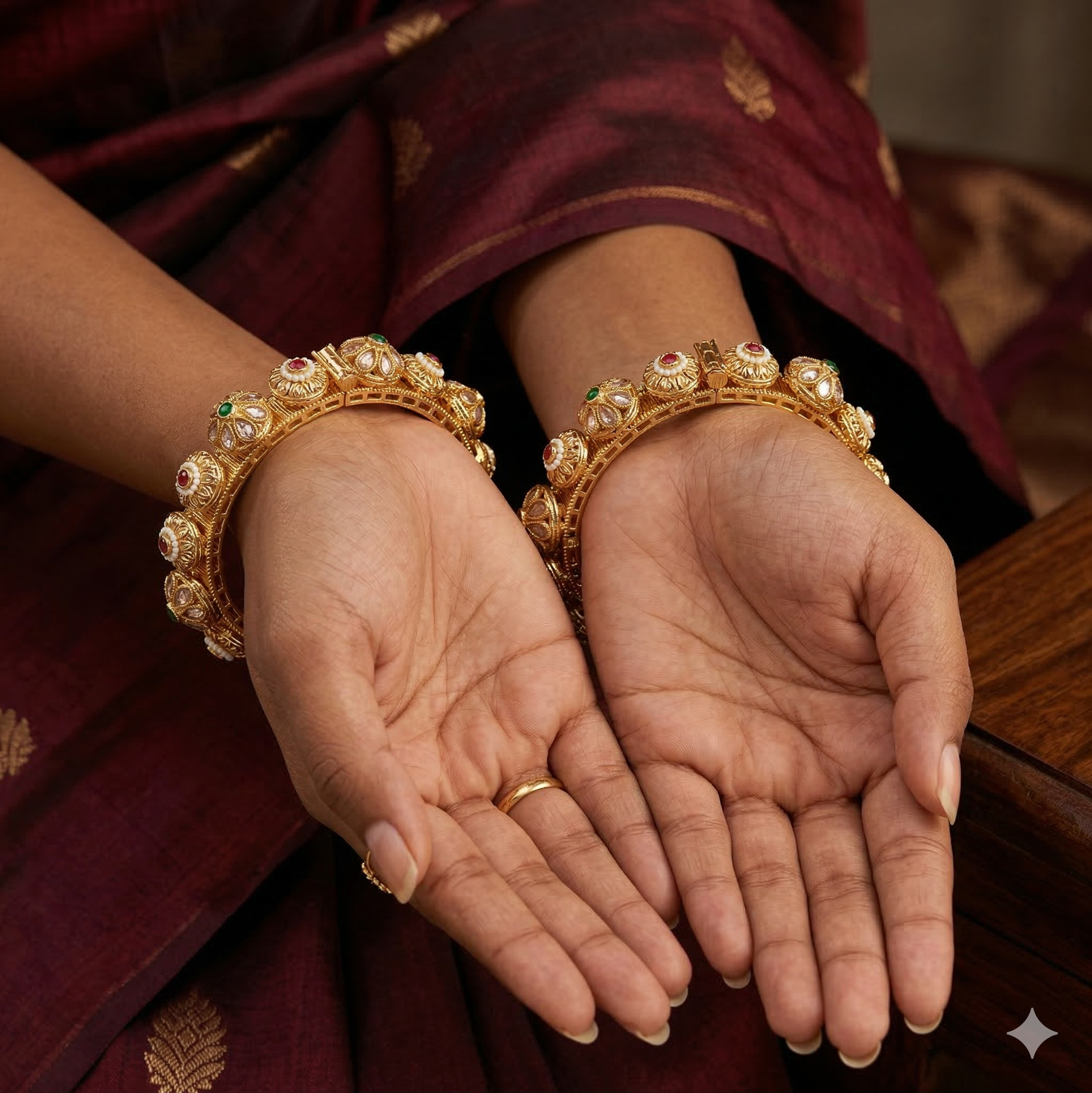 Latest Designer Kundan Kangan Pair Gold Plated Traditional Bangles for Women Wedding Festival Party Wear