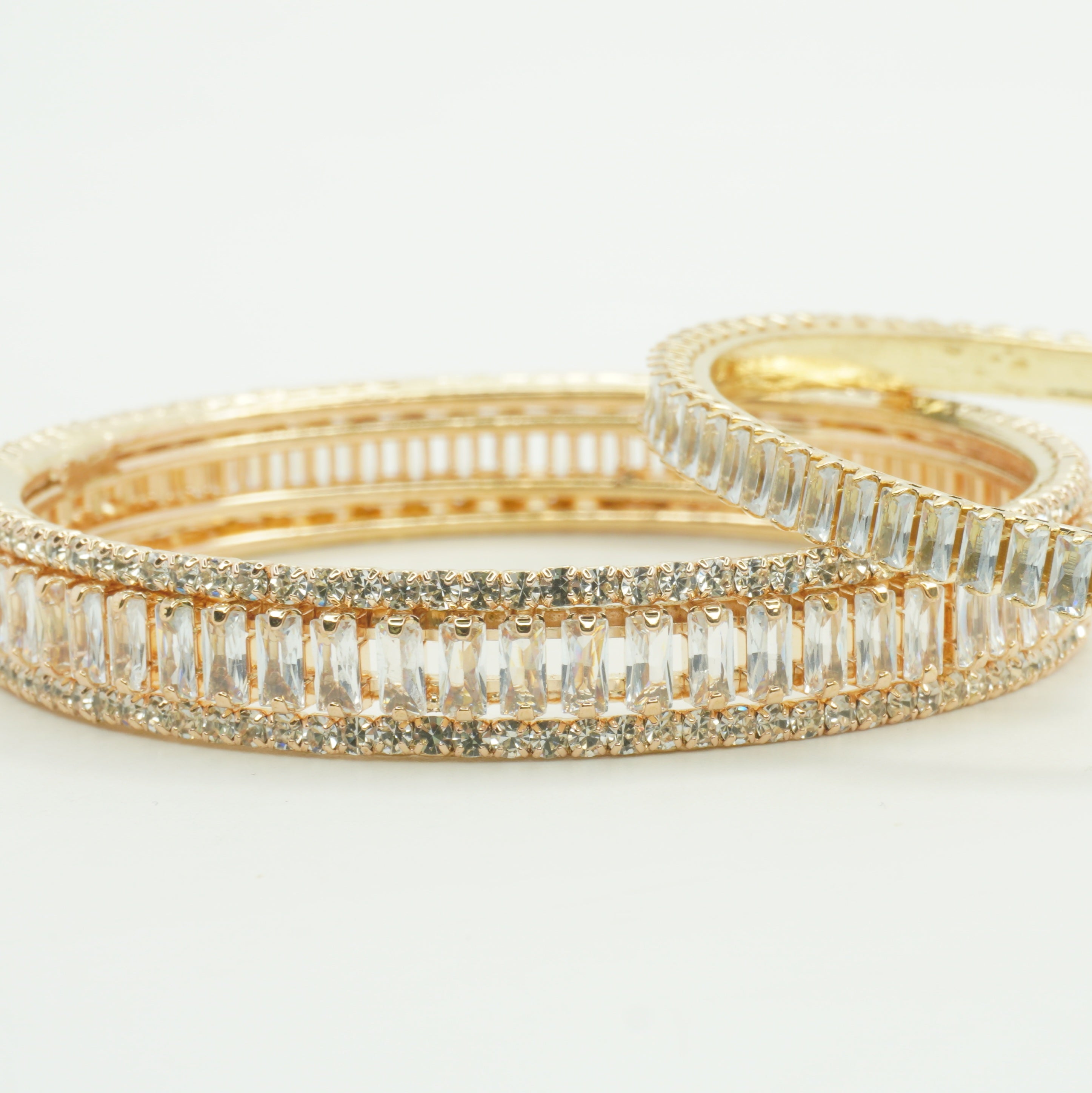 Latest Gold AD Bangles Pair | Stylish Designer Kangan for Women | Bridal Collection