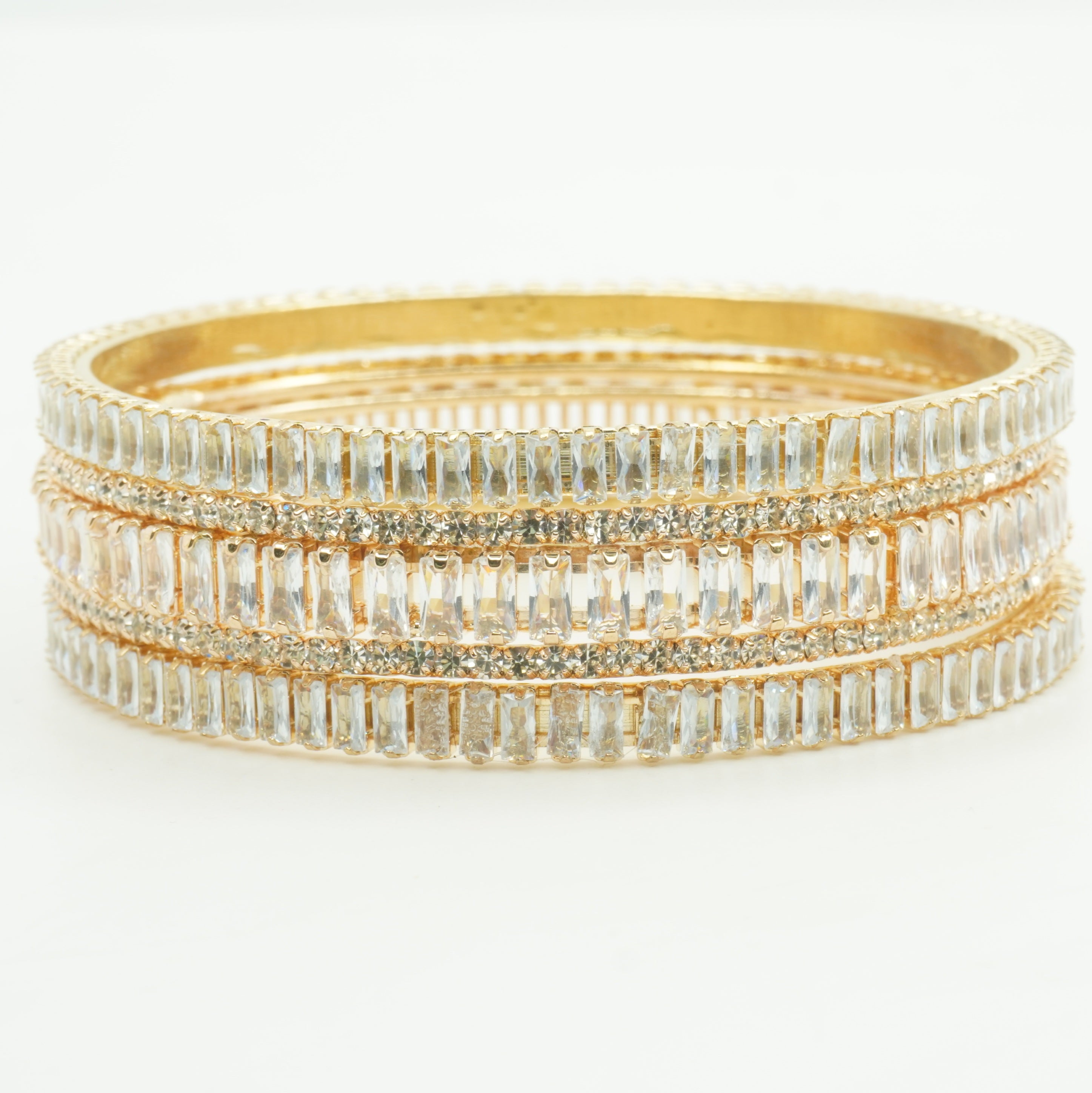 Latest Gold AD Bangles Pair | Stylish Designer Kangan for Women | Bridal Collection