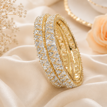 Latest Designer CZ Diamond Kangan Bangles for Women Party Wear Wedding Jewellery